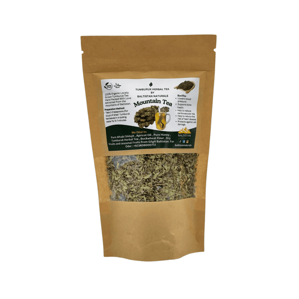 Organic Tumburuk Herbal Mountain Tea from Baltistan | 100% Natural Loose Leaf Tea for Blood Pressure & Heart Health