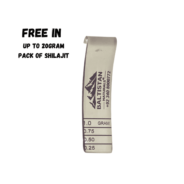Premium Shilajit Measuring Spoon | Stainless Steel Dosage Scoop - Made by Baltistan Naturals